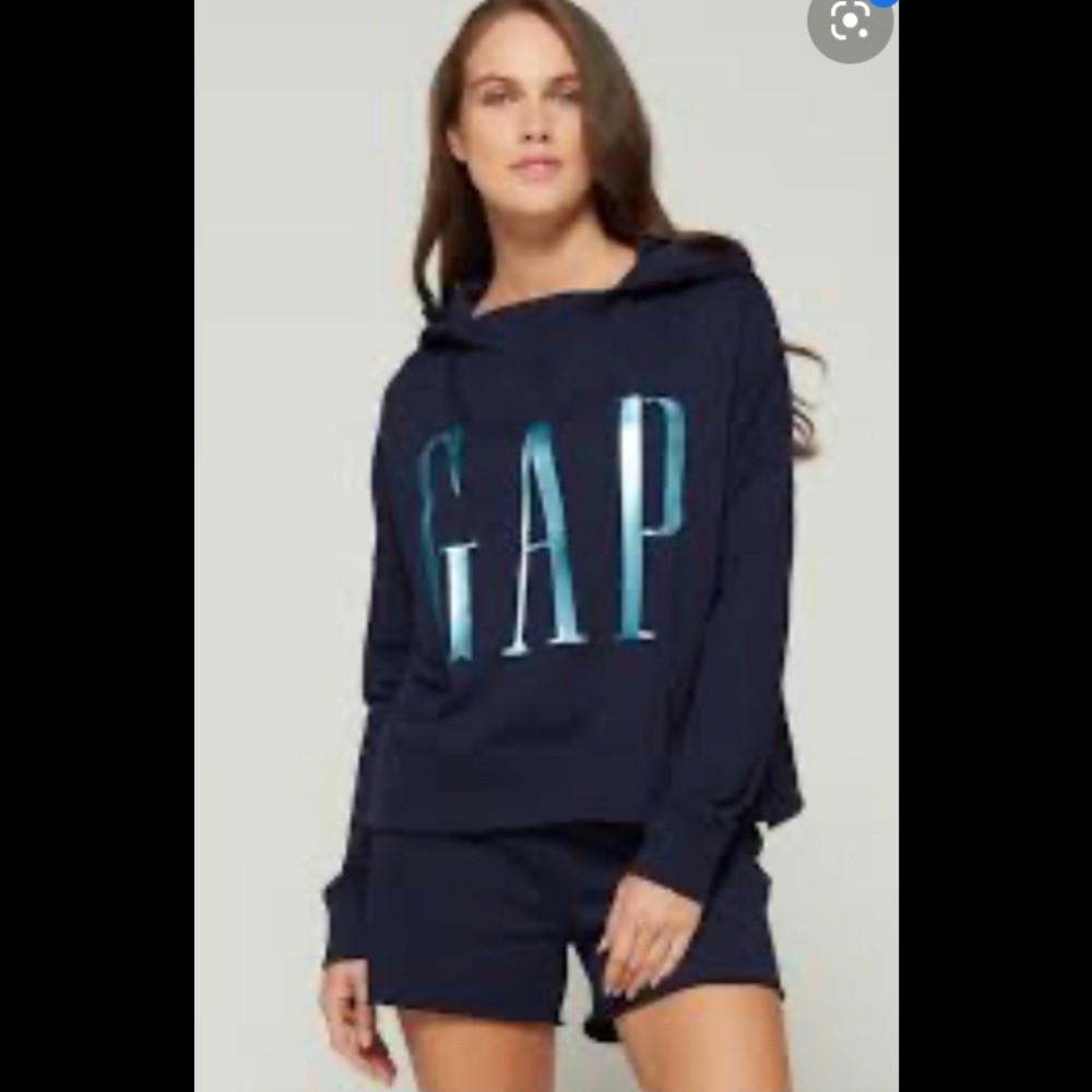 Gap pullover hoodie navy blue size medium
